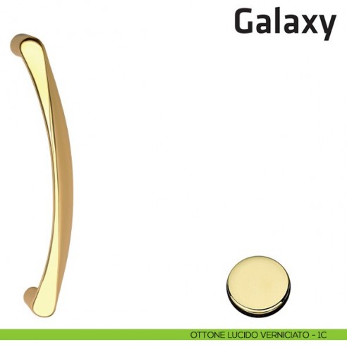Maniglione per porta Galaxy Comit singolo 260 mm ottone lucido verniciato