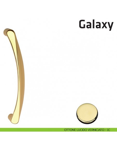 Maniglione per porta Galaxy Comit singolo 260 mm ottone lucido verniciato