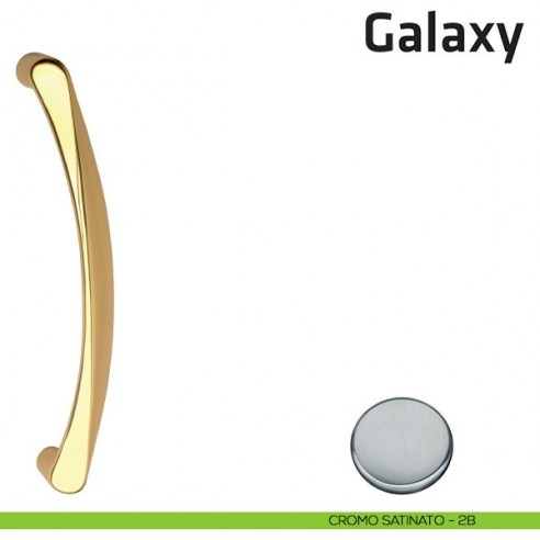 Maniglione per porta Galaxy Comit accoppiato 260 mm cromo satinato