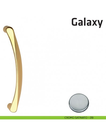 Maniglione per porta Galaxy Comit accoppiato 260 mm cromo satinato