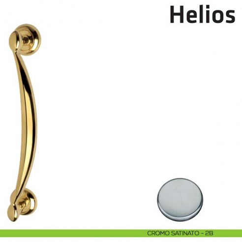Maniglione per porta Helios Comit singolo 340 mm cromo satinato