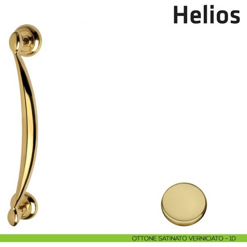 Maniglione per porta Helios Comit accoppiato 340 mm ottone satinato verniciato