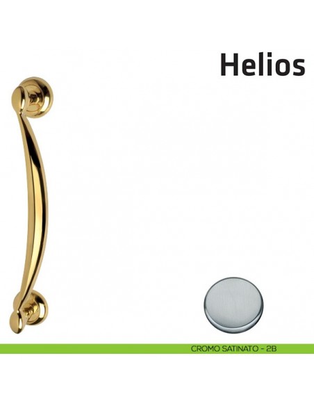 Maniglione per porta Helios Comit accoppiato 340 mm cromo satinato