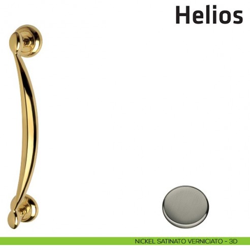 Maniglione per porta Helios Comit accoppiato 340 mm nickel satinato verniciato