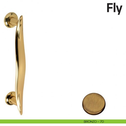 Maniglione per porta Fly Comit accoppiato 375 mm bronzo