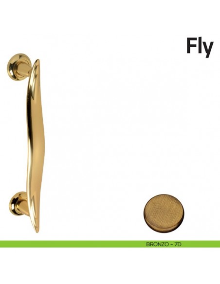 Maniglione per porta Fly Comit accoppiato 375 mm bronzo