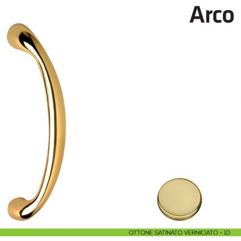 Maniglione per porta Arco Comit singolo 228 mm ottone satinato verniciato