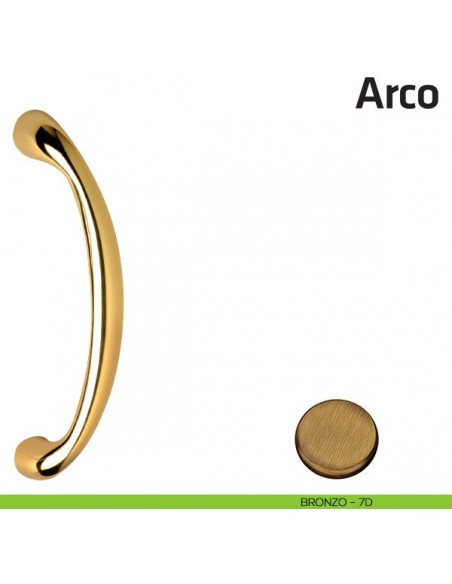 Maniglione per porta Arco Comit singolo 228 mm bronzo