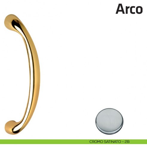Maniglione per porta Arco Comit singolo 228 mm cromo satinato