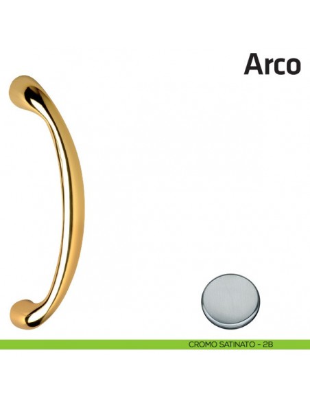 Maniglione per porta Arco Comit singolo 228 mm cromo satinato