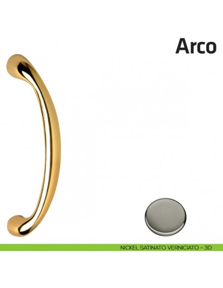 Maniglione per porta Arco Comit singolo 228 mm nickel satinato verniciato