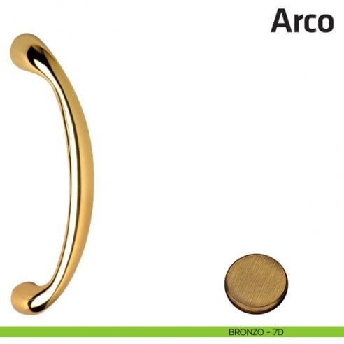 Maniglione per porta Arco Comit accoppiato 228 mm bronzo