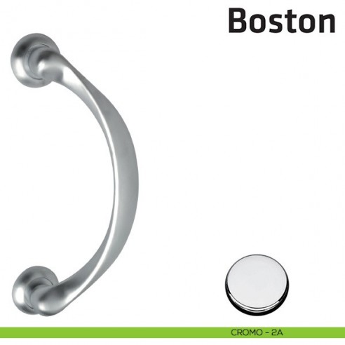 Maniglione per porta Boston Comit singolo cromo lucido