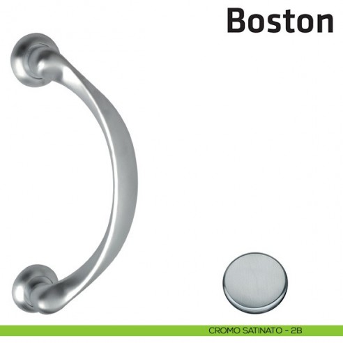 Maniglione per porta Boston Comit singolo cromo satinato