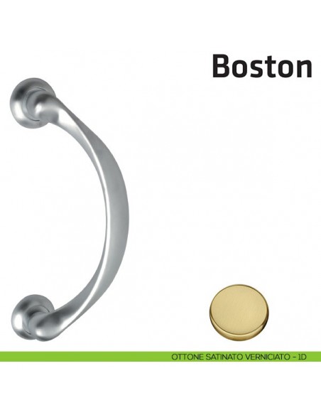Maniglione per porta Boston Comit accoppiato 285 mm ottone satinato verniciato