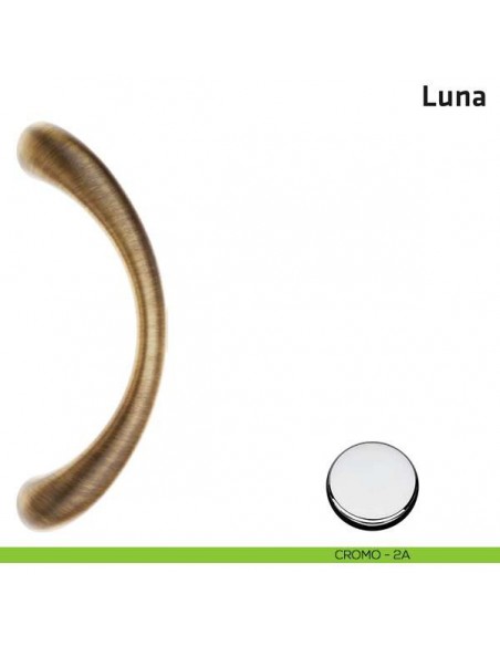 Maniglione per porta Luna Comit accoppiato 245 mm senza rosette cromo lucido