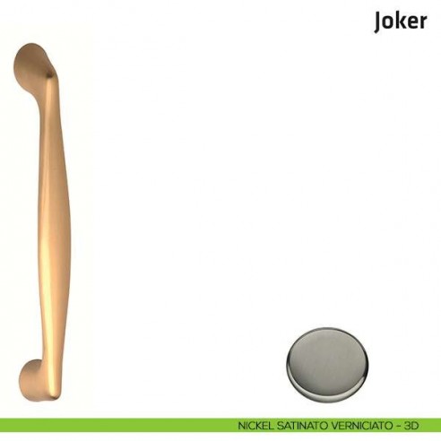 Maniglione per porta Joker Comit singolo 230 mm nickel satinato verniciato