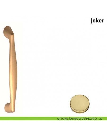 Maniglione per porta Joker Comit accoppiato 230 mm ottone satinato verniciato