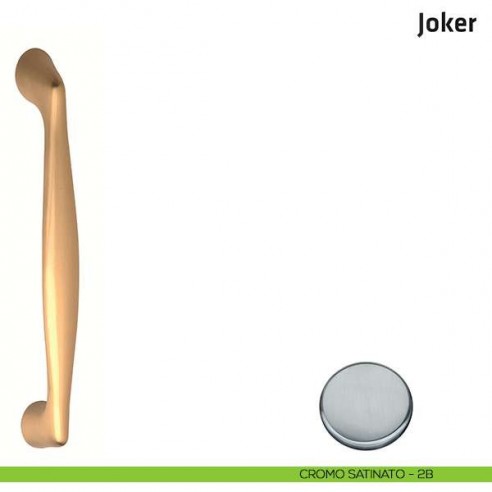 Maniglione per porta Joker Comit accoppiato 230 mm cromo satinato