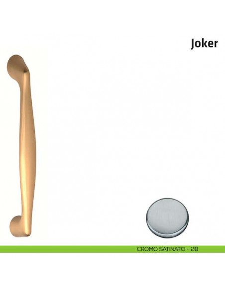 Maniglione per porta Joker Comit accoppiato 230 mm cromo satinato