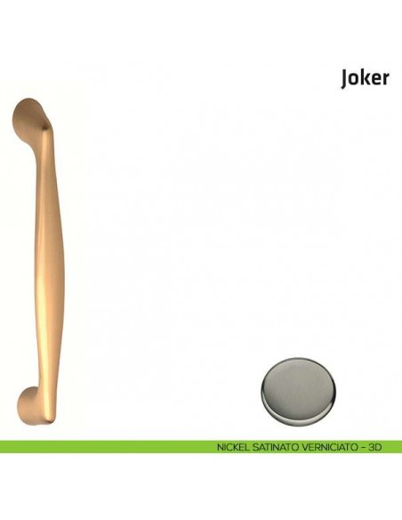 Maniglione per porta Joker Comit accoppiato 230 mm nickel satinato verniciato