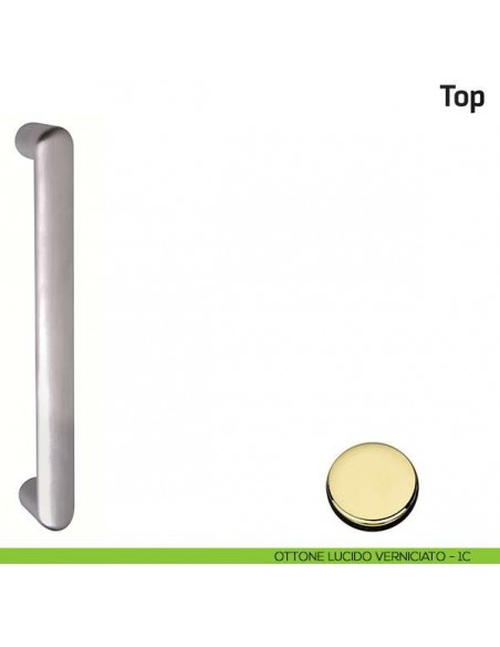 Maniglione per porta Top Comit accoppiato 242 mm ottone lucido verniciato