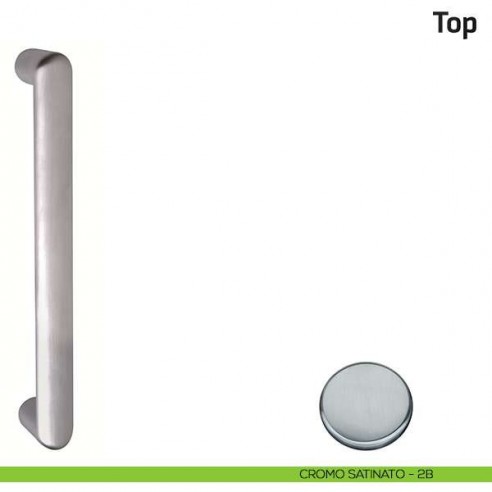 Maniglione per porta Top Comit accoppiato 242 mm cromo satinato