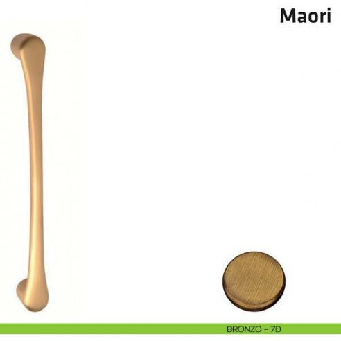 Maniglione per porta Maori Comit singolo 180 mm bronzo