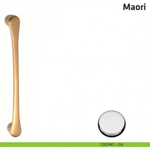 Maniglione per porta Maori Comit accoppiato 180 mm cromo lucido