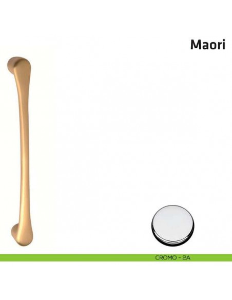 Maniglione per porta Maori Comit accoppiato 220 mm cromo lucido