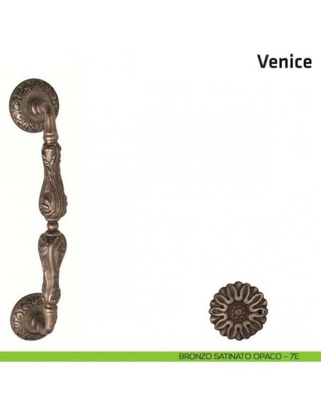 Maniglione per porta Venice Comit singolo 288 mm bronzo satinato opaco