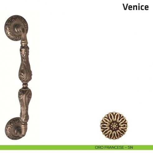 Maniglione per porta Venice Comit accoppiato 288 mm oro francese
