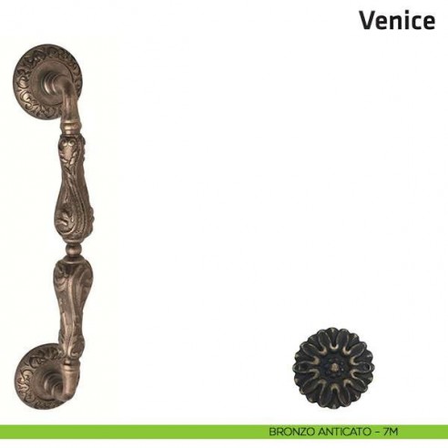Maniglione per porta Venice Comit accoppiato 288 mm bronzo antico