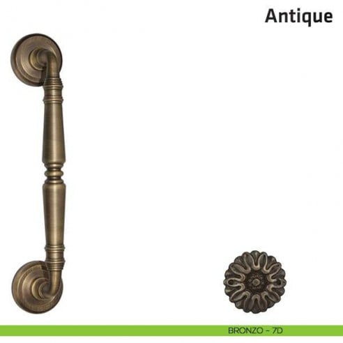 Maniglione per porta Antique Comit singolo 265 mm bronzo
