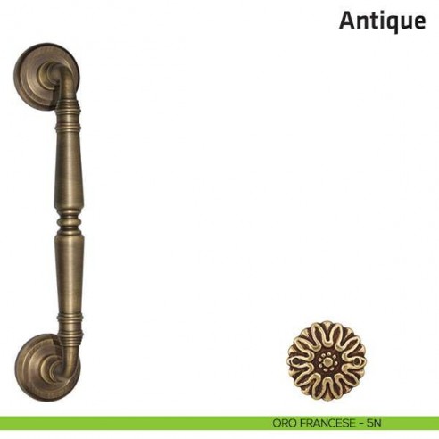 Maniglione per porta Antique Comit accoppiato 265 mm oro francese