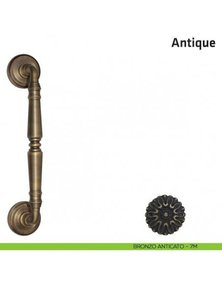 Maniglione per porta Antique Comit accoppiato 265 mm bronzo antico