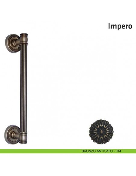 Maniglione per porta Impero Comit singolo 310 mm bronzo antico