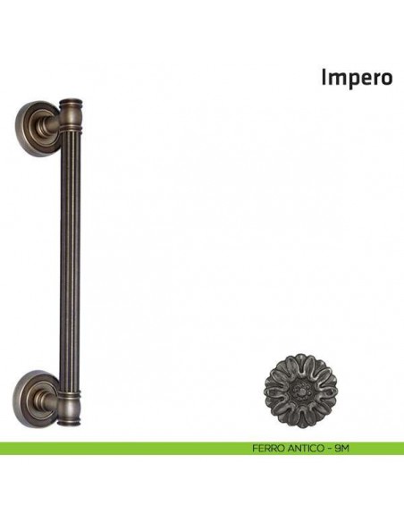 Maniglione per porta Impero Comit singolo 310 mm ferro antico