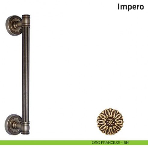Maniglione per porta Impero Comit accoppiato 310 mm oro francese