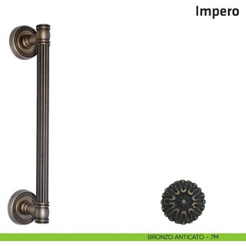 Maniglione per porta Impero Comit accoppiato 310 mm bronzo antico