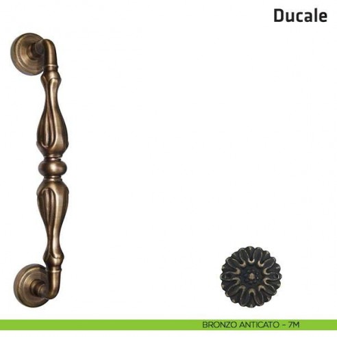 Maniglione per porta Ducale Comit singolo 320 mm bronzo antico