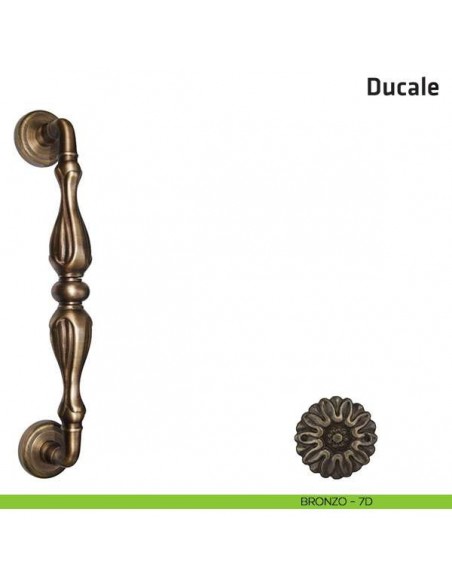 Maniglione per porta Ducale Comit accoppiato 320 mm bronzo