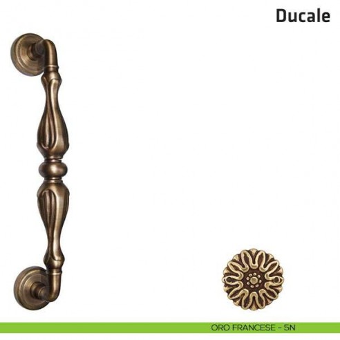Maniglione per porta Ducale Comit accoppiato 320 mm oro francese