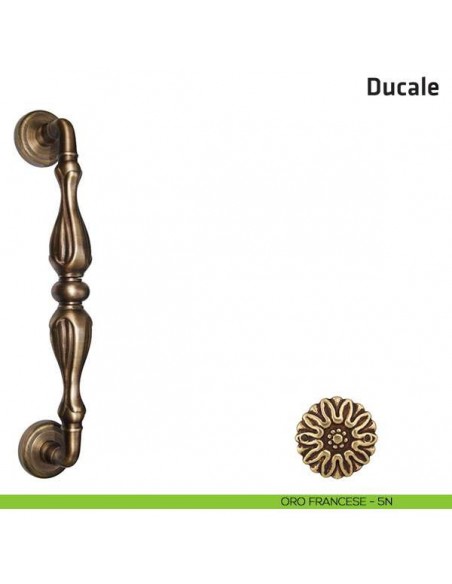 Maniglione per porta Ducale Comit accoppiato 320 mm oro francese