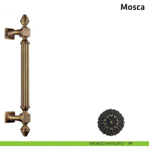 Maniglione per porta Mosca Comit singolo 360 mm bronzo antico