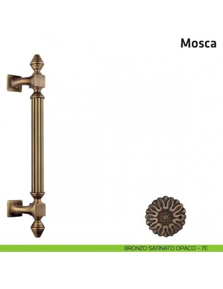 Maniglione per porta Mosca Comit accoppiato 360 mm bronzo satinato opaco