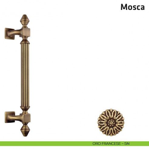 Maniglione per porta Mosca Comit accoppiato 360 mm oro francese