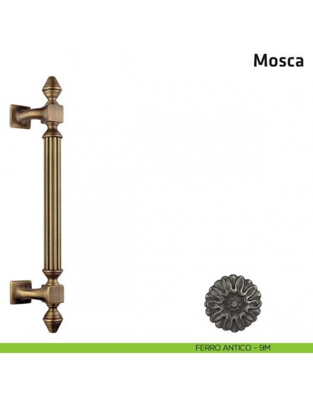 Maniglione per porta Mosca Comit accoppiato 360 mm ferro antico