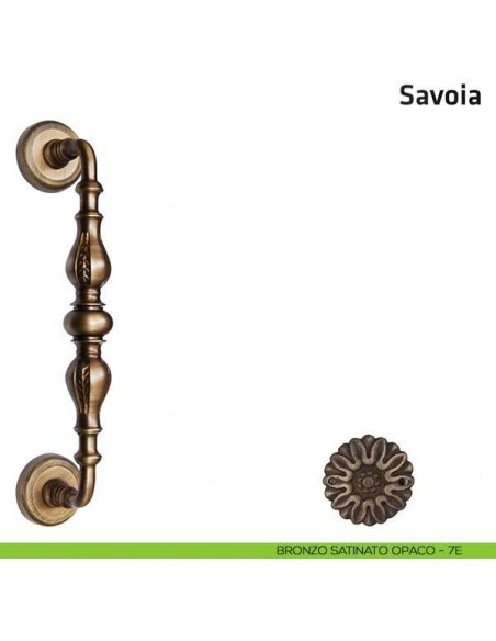 Maniglione per porta Savoia Comit singolo 280 mm bronzo satinato opaco