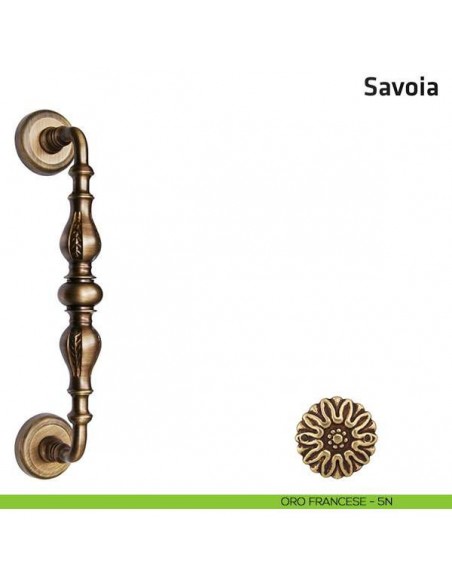 Maniglione per porta Savoia Comit singolo 280 mm oro francese